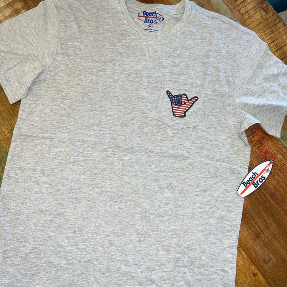 Beach Bros. Gray Graphic T-shirt. SZ. M. NWT